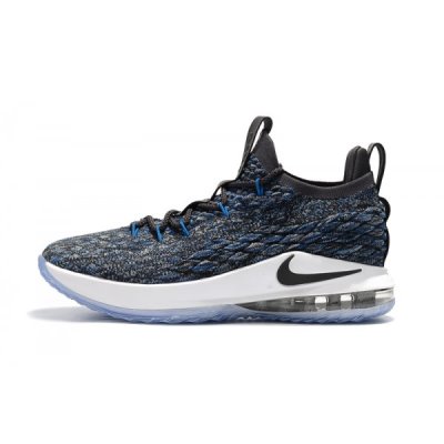 Nike Erkek Lebron 15 Low Signal Mavi / Gri / Siyah Basketbol Ayakkabısı Türkiye - 6303O9W1